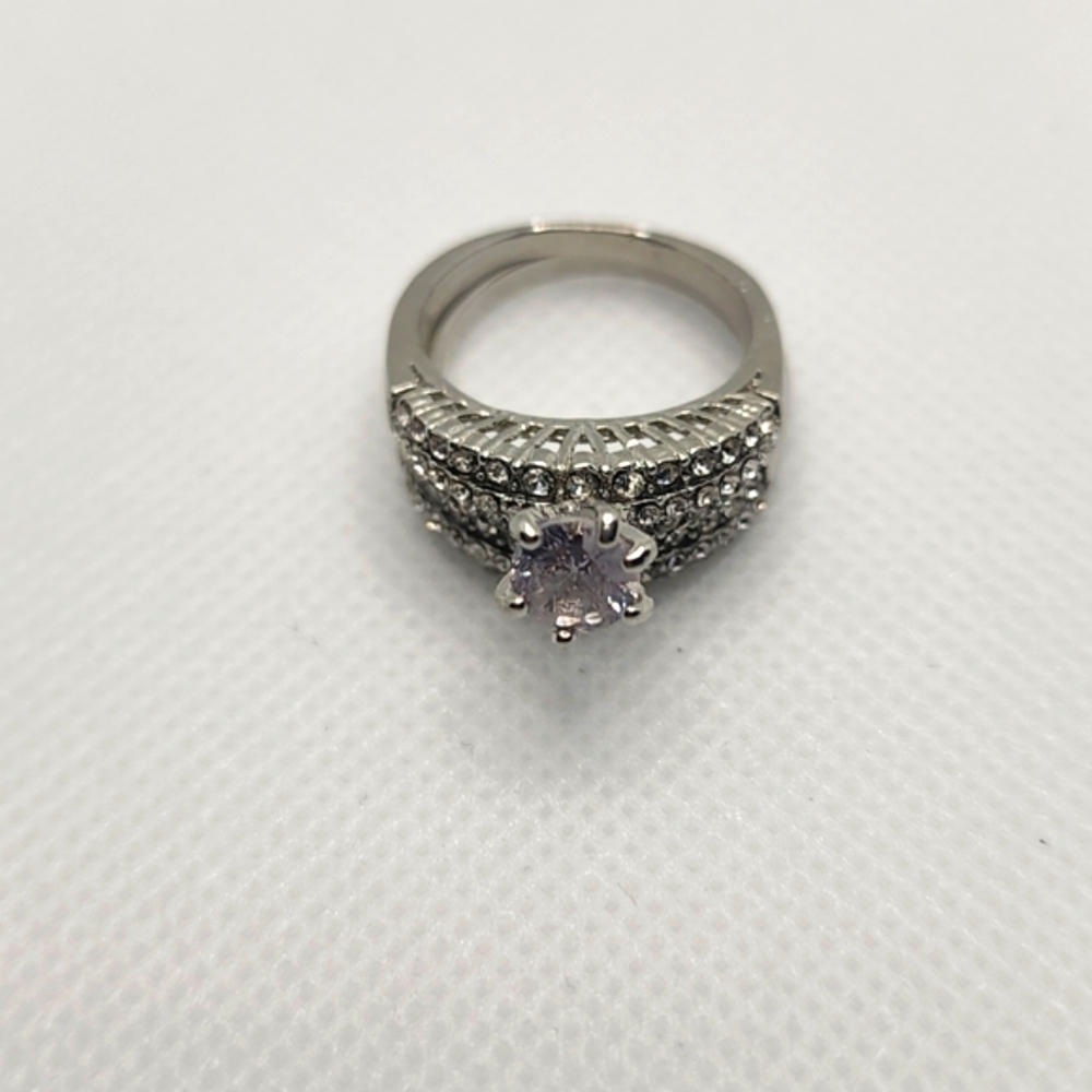 2 Piece Multi-Layer Ring Set - Rhinestone Ring - Picture 4 of 6